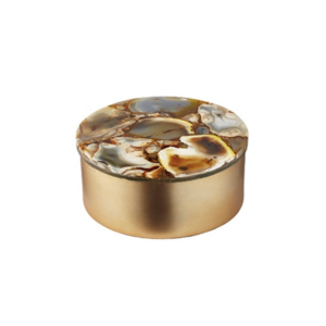 Agaat box goud m